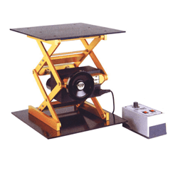 Show details for SwissBoy Laboratory Jack, Model 122M, 15.7" x 15.7" Plate, 198lb, Yellow/Black Picture of SwissBoy Laboratory Jack, Model 122M, 15.7" x 15.7" Plate, 198lb, Yellow/Black