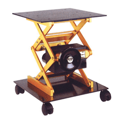 Show details for SwissBoy Laboratory Jack, Model 122R, 15.7" x 15.7" Plate, 243lb, Yellow/Black Picture of SwissBoy Laboratory Jack, Model 122R, 15.7" x 15.7" Plate, 243lb, Yellow/Black