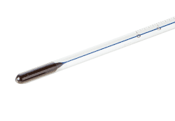 Show details for ASTM Equivalent Glass Thermometer, Non-Hazardous, Certified, 65F, Total Immersion, SafetyBlue, Precision Picture of ASTM Equivalent Glass Thermometer, Non-Hazardous, Certified, 65F, Total Immersion, SafetyBlue, Precision