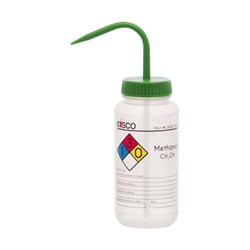 Show details for Performance Plastic Wash Bottle, Methanol Labeling (4 Color), 500 mL Picture of Performance Plastic Wash Bottle, Methanol Labeling (4 Color), 500 mL