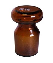 Show details for SIBATA Ground Glass Flask Stoppers, Amber Picture of SIBATA Ground Glass Flask Stoppers, Amber