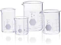 Show details for KIMAX® Low Form Griffin Beakers, with Spout, Borosilicate Glass Picture of KIMAX® Low Form Griffin Beakers, with Spout, Borosilicate Glass