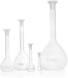 Show details for DURAN® Volumetric Flasks, Class A, PE Stopper, Borosilicate Glass Picture of DURAN® Volumetric Flasks, Class A, PE Stopper, Borosilicate Glass