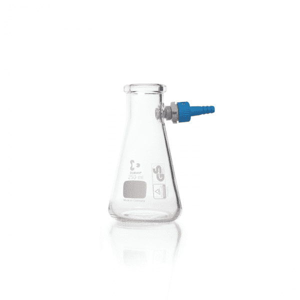 Picture of DURAN® Filtering Flasks, Erlenmeyer Shape, with KECK™ Assembly Set, Borosilicate Glass