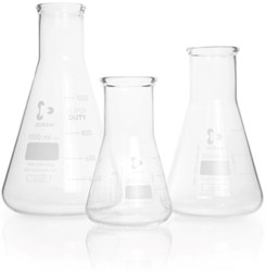 Picture of DURAN® Super Duty Erlenmeyer Flasks, Wide Neck, Borosilicate Glass