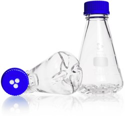 Show details for DURAN® Baffled Flasks, GL45 Thread, 4 Baffles, with Membrane Cap and Pour Ring, Borosilicate Glass Picture of DURAN® Baffled Flasks, GL45 Thread, 4 Baffles, with Membrane Cap and Pour Ring, Borosilicate Glass