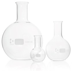 Show details for DURAN® Flat Bottom Flasks, Narrow Neck, Beaded Rim, Borosilicate Glass Picture of DURAN® Flat Bottom Flasks, Narrow Neck, Beaded Rim, Borosilicate Glass
