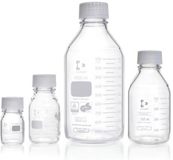Picture of DURAN® Premium Laboratory Bottles, with Premium Cap and Pour Ring, Borosilicate Glass