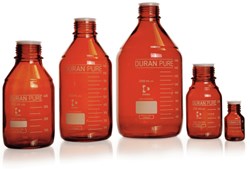 Show details for DURAN® PURE Laboratory Bottles, Amber, without Screw Cap and Pour Ring, Borosilicate Glass Picture of DURAN® PURE Laboratory Bottles, Amber, without Screw Cap and Pour Ring, Borosilicate Glass