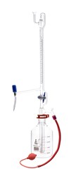 Show details for Automatic Zero Burette with Reservoir, Class B, Borosilicate Glass with Intermediate Stopcock and Schellbach Stripe Picture of Automatic Zero Burette with Reservoir, Class B, Borosilicate Glass with Intermediate Stopcock and Schellbach Stripe