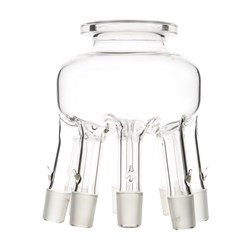 Show details for Fraction Collector, 8-Place Cow with Standard Taper Joints and Spring Hooks, Flat Flange Picture of Fraction Collector, 8-Place Cow with Standard Taper Joints and Spring Hooks, Flat Flange