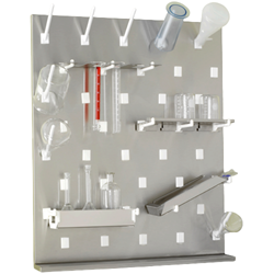 Show details for Victoria "V" Style Stainless Steel Pegboards with Drip Trough and Catch Drain Picture of Victoria "V" Style Stainless Steel Pegboards with Drip Trough and Catch Drain