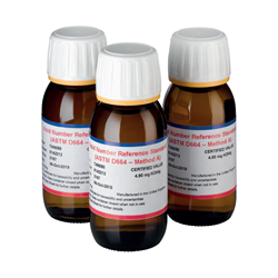 Show details for Total Acid Number (TAN) Standards, Certified, ASTM D664 Method A Picture of Total Acid Number (TAN) Standards, Certified, ASTM D664 Method A