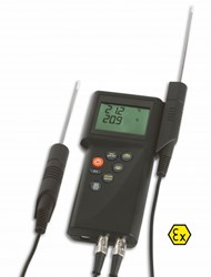Show details for Dostmann P705-EX Series Reference Thermometer, 2-Channel, Hand-Held, -200°C to +850°C, Intrinsically Safe Picture of Dostmann P705-EX Series Reference Thermometer, 2-Channel, Hand-Held, -200°C to +850°C, Intrinsically Safe