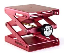 Show details for SwissBoy Laboratory Jack, Model 110, 4.7" x 5.5" Plate, 66lb, Red Picture of SwissBoy Laboratory Jack, Model 110, 4.7" x 5.5" Plate, 66lb, Red