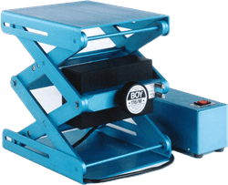 Show details for SwissBoy Laboratory Jack, Model 116MS, 7.1" x 8.5" Plate, 110lb, Motorized, Blue Picture of SwissBoy Laboratory Jack, Model 116MS, 7.1" x 8.5" Plate, 110lb, Motorized, Blue