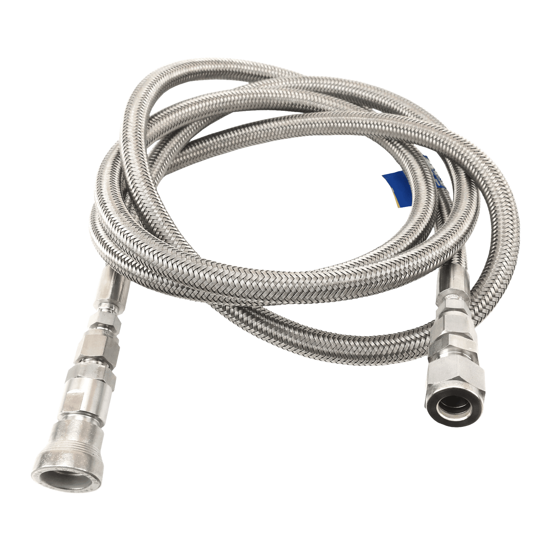 Filling Hose, Sample Source to Cylinder, Braided Stainless Steel Hose, 72  Length
