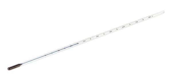 Picture of ASTM Equivalent Glass Thermometer, Non-Hazardous, Certified, 58C, Total Immersion, SafetyBlue, Tank Gauging - Refill