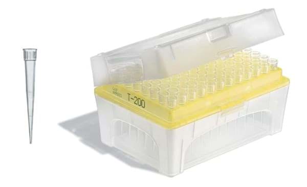 Picture of Standard Pipette Tips, 2 to 200 µL, Sterile, Colorless, TipBox, 960 Each