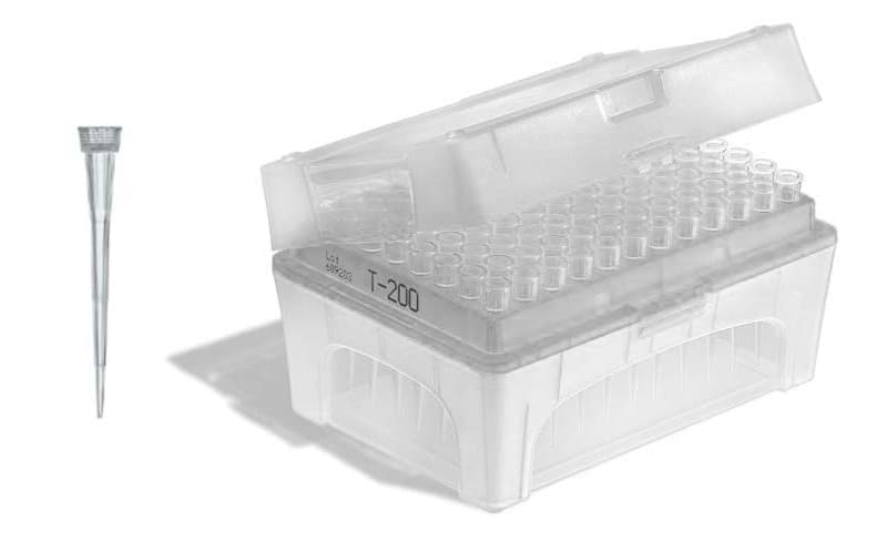 Picture of Standard Pipette Tips, 0.5 to 20 µL, Non-Sterile, Colorless, TipBox, 480 Each
