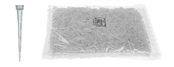 Picture of Standard Pipette Tips, 0.5 to 20 µL, Non-Sterile, Colorless, Bulk, 10000 Each