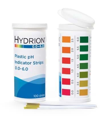 Picture of Hydrion™ #9200 Spectral 0.0-6.0 Plastic pH Indicator Strips