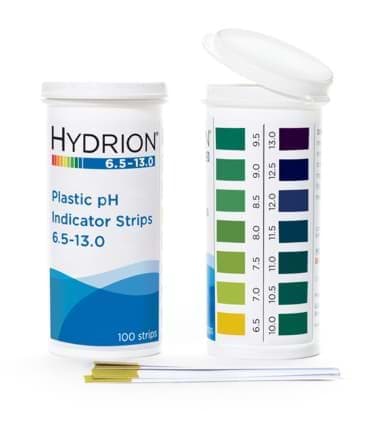 Picture of Hydrion™ #9600 Spectral 6.5-13.0 Plastic pH Indicator Strips