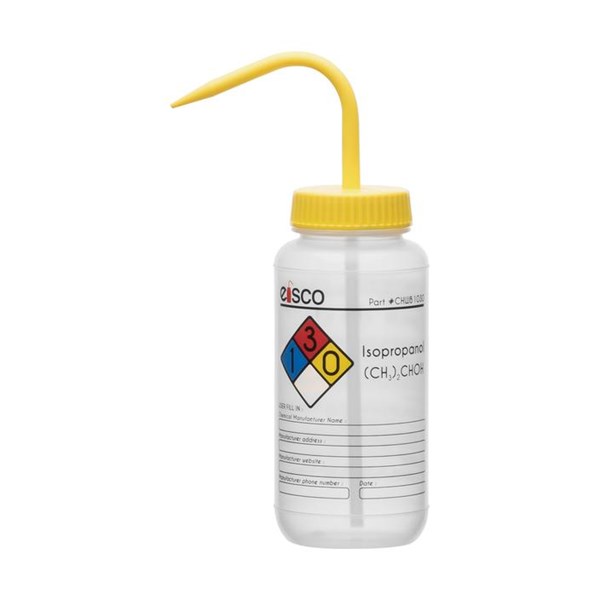 Picture of Performance Plastic Wash Bottle, Isopropanol Labeling (4 Color), 500 mL