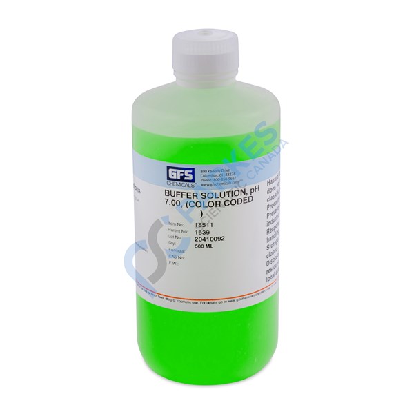 Picture of Buffer Solution, Item # 1640, pH 7.00, (Color Coded Green), NIST Traceable