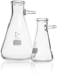 Picture of DURAN® Filtering Flasks, Erlenmeyer Shape, with Glass Connection, Borosilicate Glass