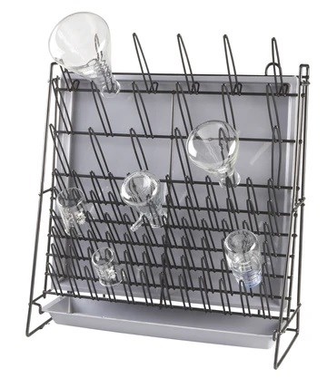Picture of Wire Glassware Drying Rack, 90 Piece Capacity, with Drainage Tray
