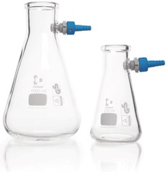 Picture of DURAN® Filtering Flasks, Erlenmeyer Shape, with KECK™ Assembly Set, Borosilicate Glass