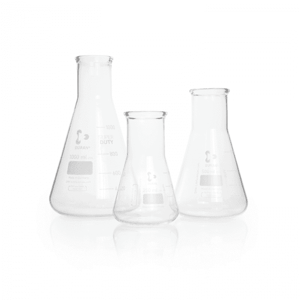 Picture of DURAN® Super Duty Erlenmeyer Flasks, Wide Neck, Borosilicate Glass