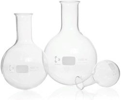 Picture of DURAN® Round Bottom Flasks, Narrow Neck, Beaded Rim, Borosilicate Glass