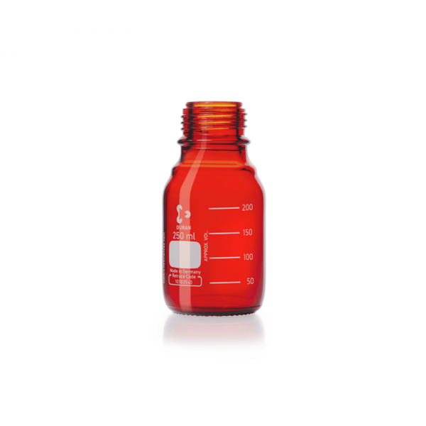Picture of DURAN® Laboratory Bottles, Amber, without Cap and Pour Ring, Borosilicate Glass
