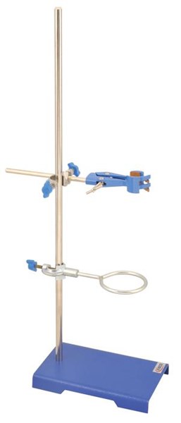 Picture of Rectangular Retort Stand Set, with Clamp and Ring, Stainless Steel Rod