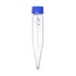 Picture of Parkes Long Cone Centrifuge Tubes, 100 mL, Detailed, Wide Mouth Threaded, Factory Verified, Extra Markings at 0.025 mL and 0.075 mL, Picture 1