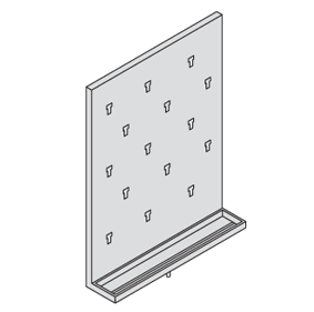 Picture of Victoria "V" Style Stainless Steel Pegboards with Drip Trough and Catch Drain