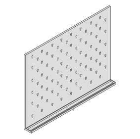 Picture of Victoria "V" Style Stainless Steel Pegboards with Drip Trough and Catch Drain
