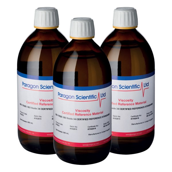 Picture of Paragon Scientific Mineral Oil Rotational Viscosity Standards, Certified, Dual ISO 17025 / 17034