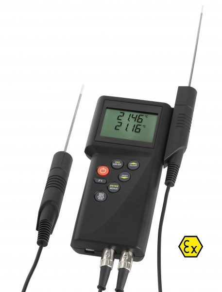 Picture of Dostmann P755-EX Series Reference Temperature-Humidity-Flow Device, 2-Channel, Hand-Held, Intrinsically Safe