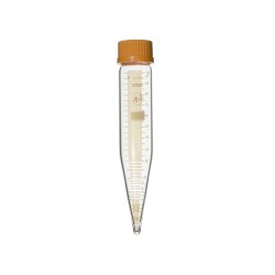 Picture of Long Cone Centrifuge Tubes, 100&nbsp;mL, Detailed, Wide Mouth Threaded, Factory Verified, Extra Markings at 0.025&nbsp;mL and 0.075&nbsp;mL